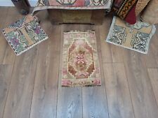 Brown Small Rug, Muted Small Rug, Handmade Small Rug, Small Rug, 1.3 x 2.2 Ft picture