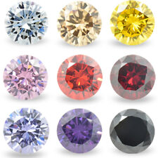 1.0~10mm 100pcs Round Colors Loose Cubic Zirconia AAAAA CZ stone Gemstone Jewelr picture