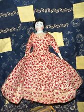 Antique Doll house German China Head Doll 6” picture