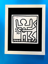 Keith Haring | Vintage & Scarce Print Signed Mounted & Framed 14x11 Buy it Now picture