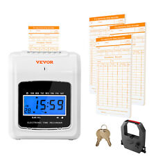 VEVOR Punch Time Clock Time Tracker Machine for Employees With 102 Time Cards picture
