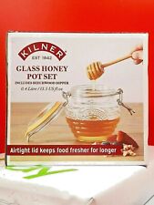 Kilner Honey Pot With Dipper, 13.5 Fluid Ounces Glass Honey Storage W /Clip Lid picture