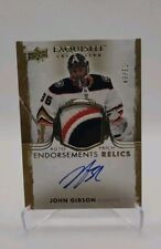 John Gibson 2021-22 UD The Cup Exquisite Endorsments Relics /50 Patch Auto Ducks picture