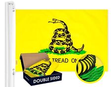 3x5 Gadsden Dont Tread On Me Double Sided 3Ply Embroidered Flag 3'x5' Banner picture