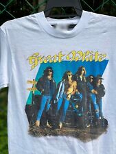 Vtg Great White Members Cotton All Size Unisex White Shirt AA1362 picture