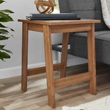 Small Square Wood Side Table Walnut Finish picture