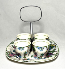 MIDWINTER ~ Vintage 5-Pc Chintz CORDIAL-TEA CUP SET w/Holder (Lorna Doone) ~ UK picture