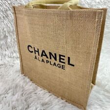 [Genuine Product] CHANEL Tote Bag Novelty Beige 30cm × 30cm Hemp Unused picture