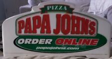 Awesome Vintage Papa John's Pizzas Man Cave Car Sign In Great Working Condition  picture