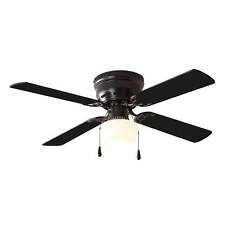 42 inch Hugger Indoor Ceiling Fan with Light Kit Black 4Blades picture