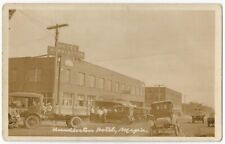 Mexia Texas TX ~ Hotel Hurdleston Street Scene RPPC Real Photo 1920's picture