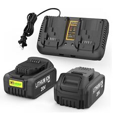 2PACK 6.0Ah battery/Dual charger for Dewalt 20V Lithium-ion DCB206-2 DCB205-2 picture