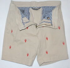 NWOT Men's 34 Vintage 1946 Shorts Embroidered Lobsters Stretchy Slim MSRP $95 picture