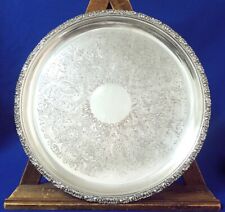 OUTSTANDING ENGLISH BIRKS REGENCY PLATE HEAVY QUALITY SILVER PLATE SERVING TRAY picture