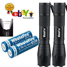 2 Pack Super-Bright 90000LM LED Tactical Flashlight With Rechargeable Battery US picture