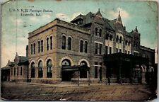 1910 EVANSVILLE IND LOUVILLE & NASHVILLE L & N PASSENGER STATION POSTCARD 25-113 picture