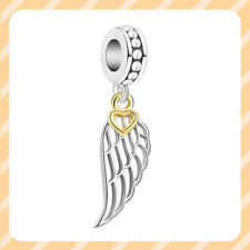 New Authentic Angel Wings Love Dangle 925 Sterling Silver Women Bracelet Charm picture