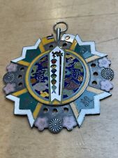CHINA,MANCHUKUO(JAPAN OCUP..BREAST STAR ON HANGER SILVER?,MULTI ENAMEL,DIM:80mm; picture