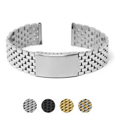 StrapsCo Stainless Steel Vintage Beads of Rice Bracelet - Quick Release Band picture