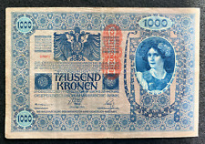 Austria / Hungary 1000 Kronen 1902 Paper Money - Circulated - 120 Yrs Old picture