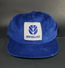 VTG Holland Logo Patch Blue Corduroy Snapback Hat K Products Made in USA picture