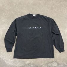Rare Vintage 2001 Halo T-Shirt Size XL Black Bungi Gaming Long Sleeve Promo XBox picture