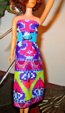 Vintage Barbie  Francie Tricot Psychedelic Dress w Mood Matchers Belt (Mattel) picture