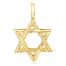 14K Gold Star of David Lucky Charm Pendant for Chain or Necklace picture