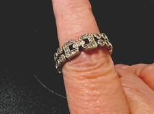 Vintage SONIA B. Sterling Silver 925 And CZ Flex Ring Size 7 picture