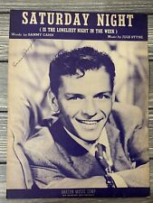 VTG 1944 Saturday Night Is The Loneliest Night in the Week Sheet Music Sammy picture