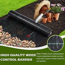 3.2oz Commercial Grade Weed Barrier & Landscaping Fabric Ground Cover Heavy Duty picture