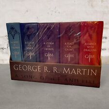 GAME OF THRONES A Song Of Ice & Fire *5 BOOK SET* Leather Bound George RR Martin picture