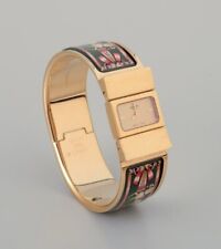 Hermes, ladies' wristwatch. Made of gilded metal and enamel work. picture