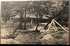 Vintage Postcard 1930's Sandy Beach, Crystal Lake, Rockville, Connecticut (CT) picture