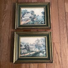 Vintage Belart Framed American Homestead Spring And Summer Wood Frame picture