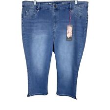 Laurie Felt Women's Regular Silky Denim Capri Pull-On Jeans Vintage 2X Plus Size picture