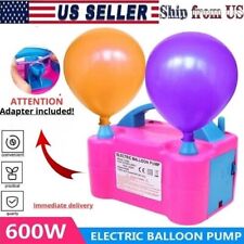  110V 600W Portable Electric Balloon Pump Two Nozzle Air Blower Inflator Party  picture