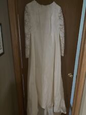Vintage 1968 Bridal Original Wedding Dress Ivory Size 12 picture