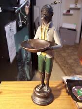 Rare Antique Cast Iron Monkey Ape Butler with Tray 12