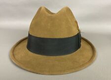 Vintage Royal John B. STETSON Brown Tan Felt Fedora Hat Size 6-7/8 picture