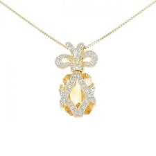 Authentic K18YG K18WG Citrine Necklace 4.85CT  #270-003-883-2281 picture