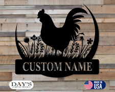 Metal Farm Sign Personalized Farm Metal Sign Rooster Metal Sign Farmhouse Gift picture