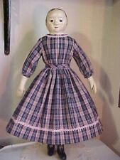 Antique Repro Plaid Dress For 16-18