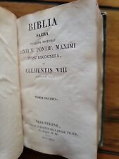 Biblia Sacra Vulgatae Editionis Sixti V. Pontif Maximi By Clementis VIII 1828 picture