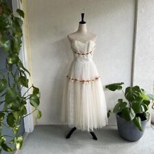 1950s Formal Lace Strapless Cottagecore Dress  picture