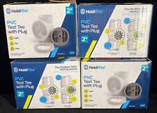 HOLDRITE Testrite 2 in. PVC Schedule 40 Hub Test Tee with Plug Lot Of 4 White picture