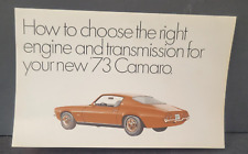 Vintage 1973 Camaro Advertisement Pamphlet-Original Printing picture