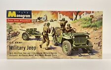 Monogram US Army Military Jeep w/M3 37mm Gun + Figures Plastic Model Kit PM21-98 picture