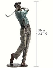 NEW. Classic Old-School Golfer In After-Swing Pose. Figurine Sculpture 14h x 5w picture