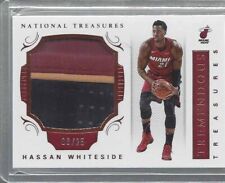 HASSAN WHITESIDE 2017-18 NATIONAL TREASURES TREMENDOUS JUMBO 3 COLOR PATCH /25 picture